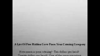 Five Hidden Costs From Your Catering Company - Pure Catering Brisbane