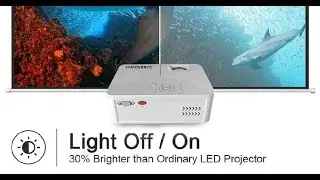 Pansonite Projector 5200 Lumens Movie Projector for iPhone Support 1080P and 30,000 Hour Lamp Life