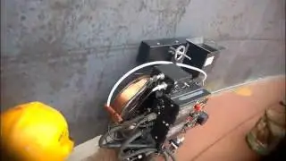 Automatic tractor welding machine for tank construction