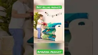 B. spaces by Battat &ndash; Totes Tidy Toy Organizer &ndash; Kids Furniture Set Storage Unit with 10 Stackable