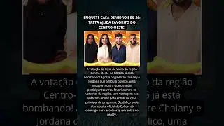 ENQUETE CASA DE VIDRO BBB 26, TRETA AJUDA FAVORITO DO CENTRO OESTE!