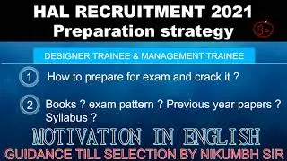 HAL EXAM PREPARATION STRATEGY 2021 IN ENGLISH