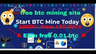 New Super BTC Cloud Mining 2018|(Free 150 Gh/s HashPower)|Free Earn 0.01 BTC Daily|No Invest.