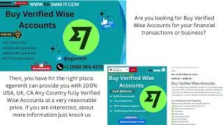 Buy High Quality Verified Wise Accounts
