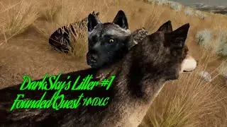 NightSky's Litter #1 // Hellroaring Mountain DLC// WolfQuest AE // QueenIcePlayz_Har0u