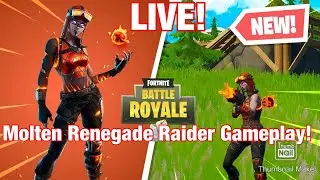 NEW MOLTEN RENEGADE RAIDER SKIN GAMEPLAY! (LIVE)