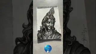 THE AURA OF KRISHNA 🗿🌎 #art #explorepage #drawing #sketchart #painting #sketchbook