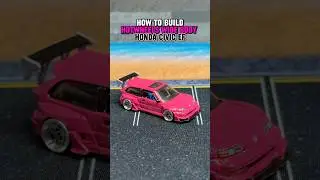 HOW TO BUILD HOTWHEELS WIDE BODY CIVIC #hotwheels #widebody #civic