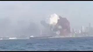 Explosi&oacute;n en Beirut L&iacute;bano VISTA DESDE EL MAR