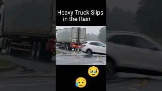 Realistic Highway Rainy Day TRUCK SLIPS #viral #trending #shorts #ai
