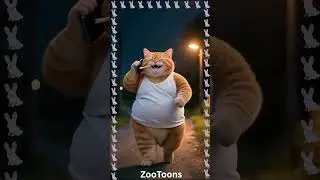 Cat vs Tiger 🐱🐯 | Funny Animal Cartoon for Kids 😂 | #Shorts #ZooToons #FunnyAnimals