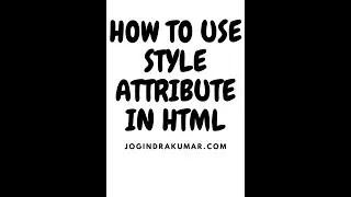 HOW TO USE STYLE ATTRIBUTES IN HTML #shorts #html