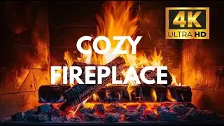 Crackling Fireplace 🔥 4 Hours | Relaxing Fire Sounds (4K) (Praskaj&iacute;c&iacute; krb)