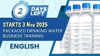 2 days left : Packaged Drinking Water Business Training in English starting from 3rd Nov 2025