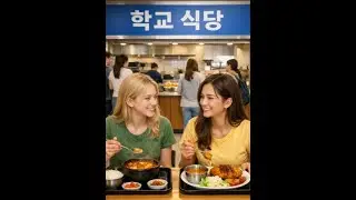 The school cafeteria학교 식당