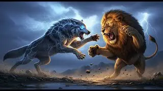Thunder Wolf vs Giant Golden Lion ⚔️ | Son’s Revenge After 5 Years | Ultimate Animal Kingdom Battle