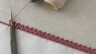 iki renkli sıralı tığ oyası modeli ( crochet, tığ oyaları,häkelmuster, puntilla, handknitting )