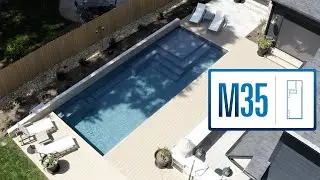 Finished Fiberglass Pool Projects - River Pools M35 Model Highlights