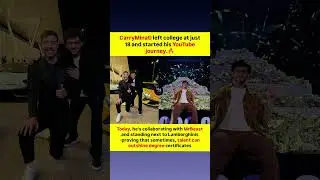 From College Dropout to MrBeast Collab 💥 CarryMinati Story#mrbeast #caryminati #trendingshorts