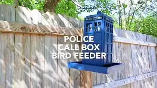 Home Bazaar Police Call Box Bird Feeder