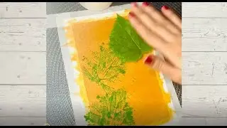 How to do Painting with Leaves, Simple and Quick way to Paint