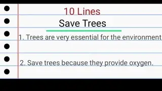 10 Lines Essay on Save Tree /10 Lines on Save tree||10 Lines on Save Tree||Speech on Save Tree