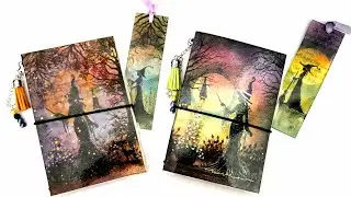 Laminated note book covers using Lavinia Stamps new Dream Witch Collection