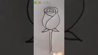 Rose Drawing Tutorial | Easy Drawing For Kids #shorts #painting