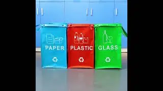 Foldable reusable garbage bag sorting trash can storage basket #storage #organizer #garbagebag
