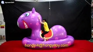 So funny inflatable soft purple horse from Guangzhou Hongyi