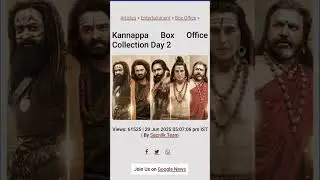 kannappa movie Box office collection day 2 #boxofficecollection #moviecollections