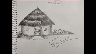 HOW TO DRAW A STRAW HOUSE..... DAY-22