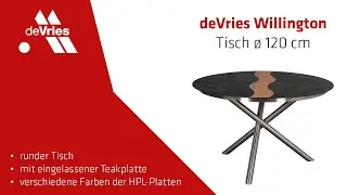 deVries Willington Tisch &oslash; 120 cm