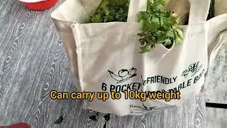 Eco-Friendly 6 pocket Vegetables carry bag by seedbasket