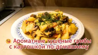 🥔🍄 Тушёные грибы с картошкой сытно, просто и оч