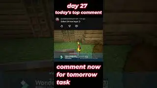day 27 of doing what top comment says until I beat mc  #minecraft #minecraftgameplay #gaming #yt