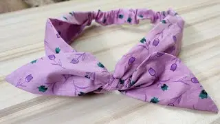 Headband DIY || Cotton Bow Headband || Tie Knot Bow Headband Making || Turban Headband Tutorial ||