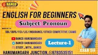 PRONOUN - 01 ENGLISH PYQs FOR ALL COMPETITIVE EXAMS :  BY KHAN SIR