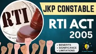 RTI ( Right to Information) Act, 2005 II RTI Amendment Act, 2019 II JKP CONSTABLE EXAM II GK J&K-UT