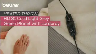 Heated blanket made from recycled material* with corded velvet | Beurer HD 81