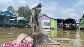Giựt Dây Bắt Cá He Bênh Làng Bè #fishing #xomchaitv #mientay 