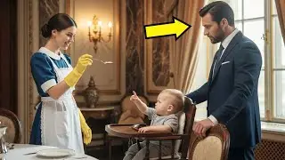 EL BEBÉ DEL MILLONARIO SE NEGABA A COMER… HASTA QUE LA EMPLEADA LE DIO ESTO Y…
