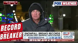 Record-breaking Snowfall Across The Midwest After Major Snowstorm Over The Weekend