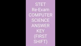 STET RE-EXAM COMPUTER SCIENCE ANSWER KEY