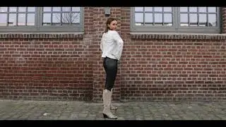 Lederjacke Bikerjacke ECHT-LEDER mit Nieten und Ketten weiss