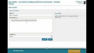 Curatr:  How to make a Guide