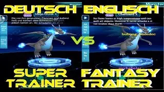 FANTASY TRAINER VS SUPER TRAINER - ENGLISCHE UND DEUTSCHE VERSION IM VERGLEICH