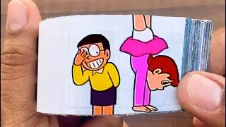 Doraemon Cartoon Flipbook #295 | Nobita Flips Shizuka Upside Down Flip Book | Flip Book Artist 2026