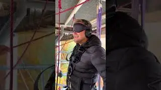 His friends blindfolded him before he went  #bungeejumping  #funny #prank #pranks #friends #swing