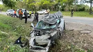 Aparatoso Accidente en la Autovía Santo Domingo-Samaná